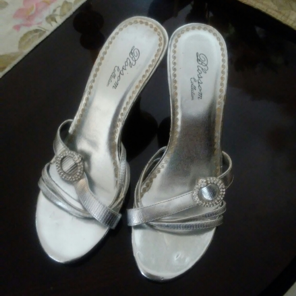 Silver shoes. Good for casual or evening wear.